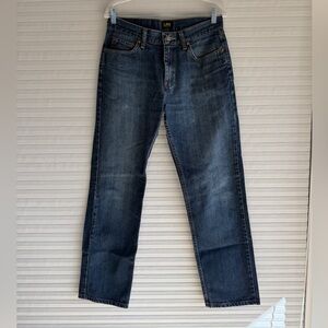 Lee Men's Dark Denim Relaxed Fit Straight Jeans